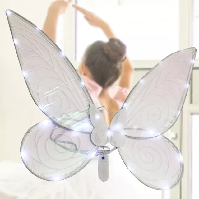 Ali angelo incandescente squisite ali di fata glitter angelo ala oggetti di scena per feste