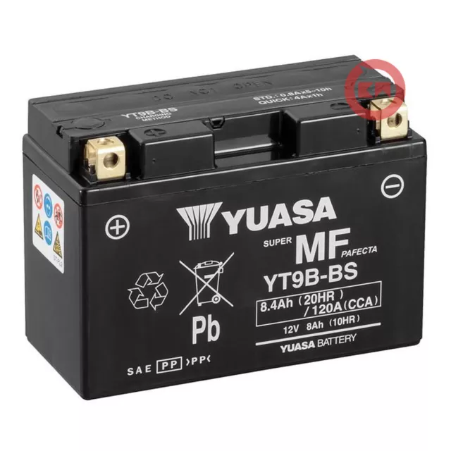 Batteria Originale Yuasa Agm 8Ah Yt9B-Bs Derbi Mulhacen 660 2006-2012