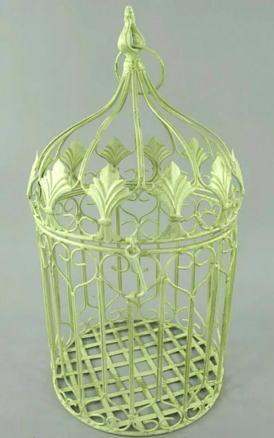 Décoration Antique Cage pour Oiseaux en Métal Plantes de Fleur Shabby-Chic (G)