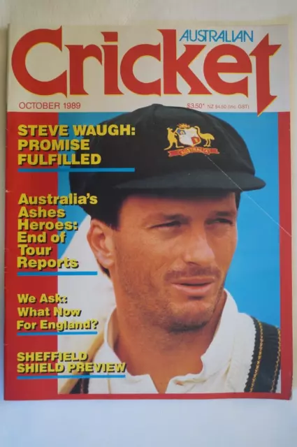 Cricket Collectable Vintage 1989 Australian Cricket Magazine Facts,Photos & Info