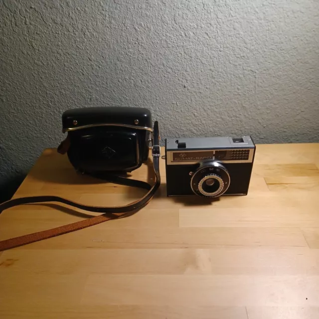 Vintage Agfa Isomat-Rapid 35mm Film Camera  with Original Case Germany