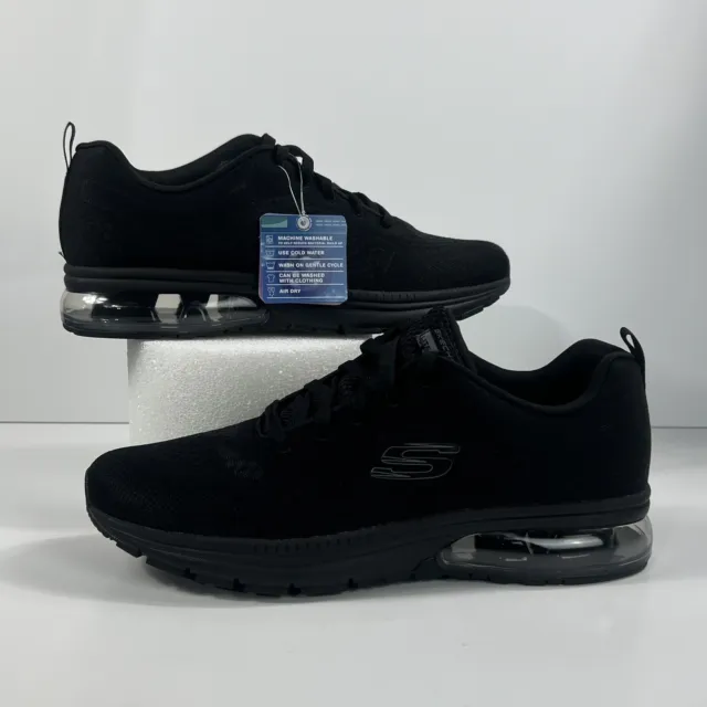 Skechers Womens Lite Weight 56186R Black Running Shoes Sneakers Size 11