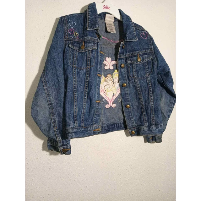 Disney Store Girl Princess Embroidered Denim Jacket Aurora Belle