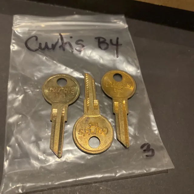 (3) Curtis B4 Key Blanks B-4