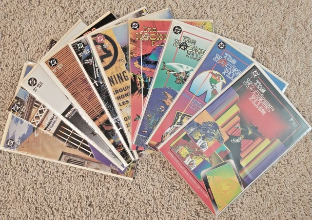 THE HACKER FILES Comic Book Lot of 10 1992 1993 DC Comic Books Boarded Bagged