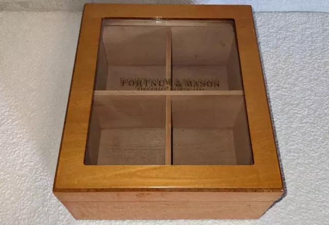 Fortnum and Mason Wooden Tea Box Empty