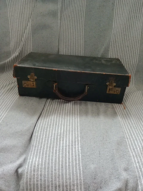 Valise Vintage En Cuir Britannique - Années 1920 - Dimensions 60x34x16 Cm