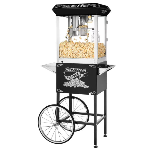 Professional Popcorn Machine with Cart  8 oz Popper with Stainless Steel Kettle 3