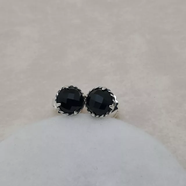 David Yurman Chatelaine Stud Earrings with Black Onyx