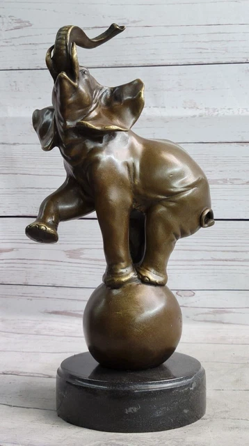 Abstract Moderno Art Firmato Bugatti Elefante Libro Taglio Bronzo Statua Affare