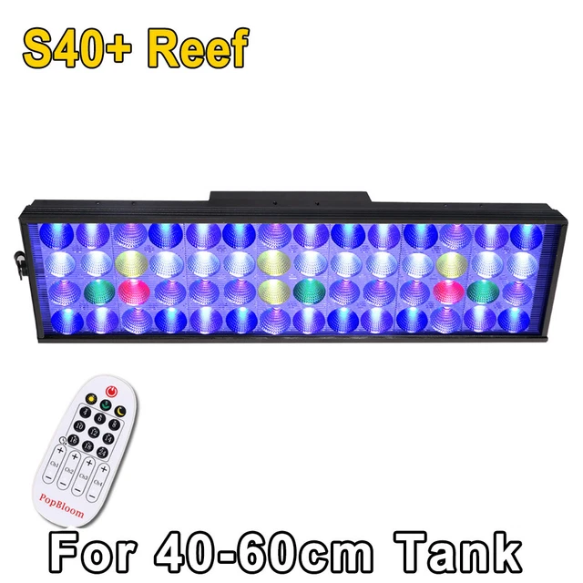 PopBloom Marine LED Aquarium Light 24" Full Spectrum Reef Coral Fish Tank Lights