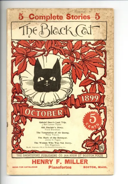 Black Cat Oct 1899 Vol. 5 #1 VG