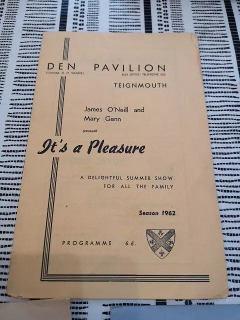 DEN PAVILION TEIGNMOUTH programmes X 3  1962/3/4