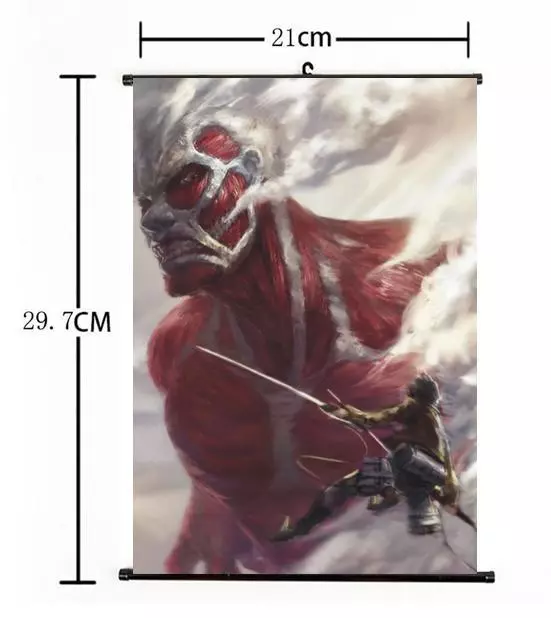 Attack on Titan Home Decor Anime Shingeki no Kyojin Cosplay Wall Scroll  Poster Fabric Painting Mikasa Ackerman 23.6 X 35.4 Inches-140