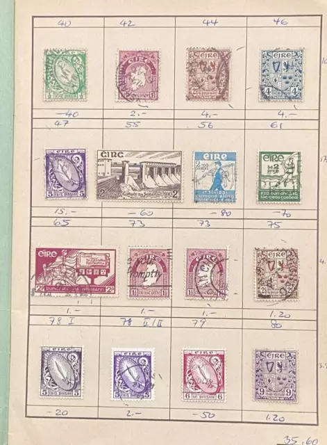 Irland Briefmarken Sammlung, GUT, Ireland stamp collection, GOOD