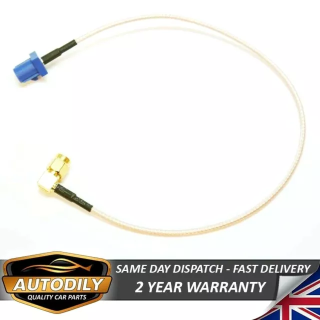 Adaptateur pour câble antenne DAB+ - FAKRA mâle -> SMB femelle 90