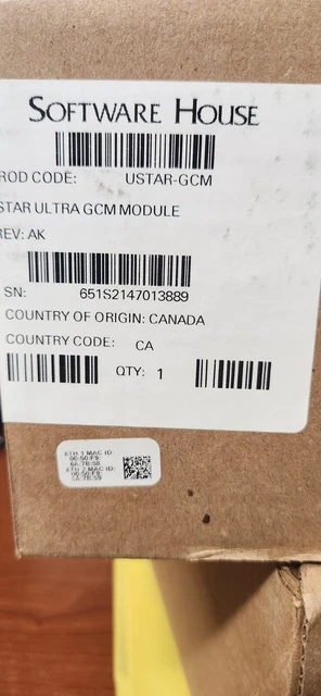 Software House iSTAR ULTRA GCM Module USTAR GCM Access Control Board