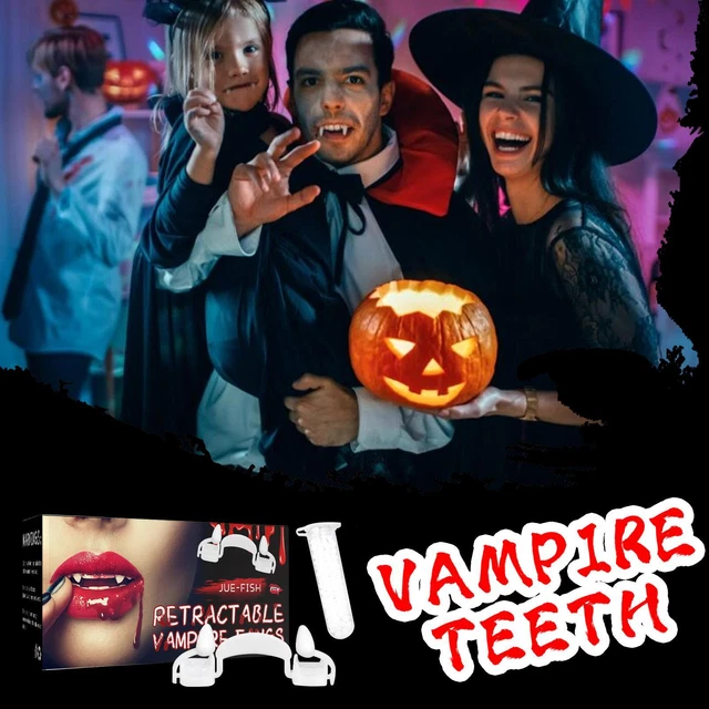 Zanne per denti cosplay Halloween protesi zombie retrattili-2022 V1W7