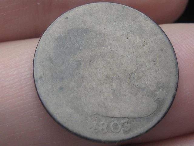 1803 Draped Bust Silver Dime- Lowball, Heavily Worn, PO1 Candidate?