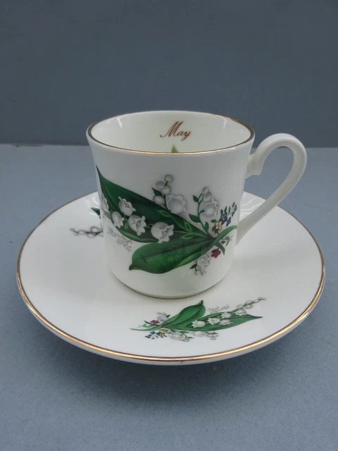 JOLIE TASSE à CAFÉ Décor de MUGUET " MAY " en Porcelaine Anglaise - Mug Coffee
