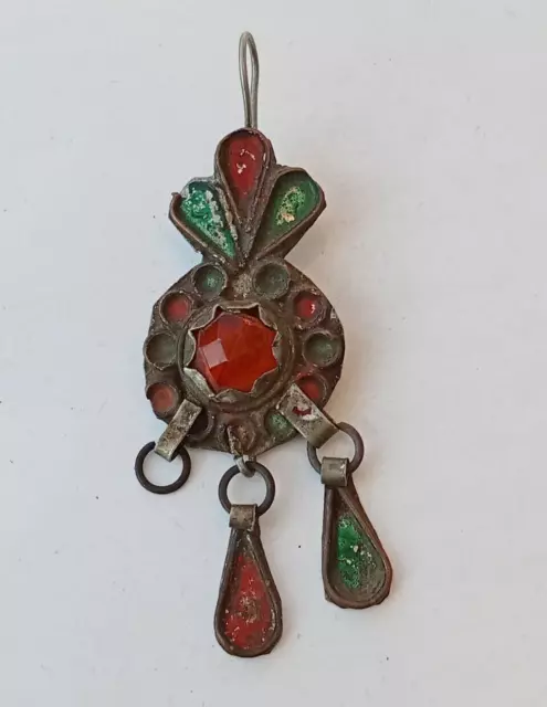 Antique Extremely Rare Ancient Bronze Viking Amulet Pendant Necklace Vintage