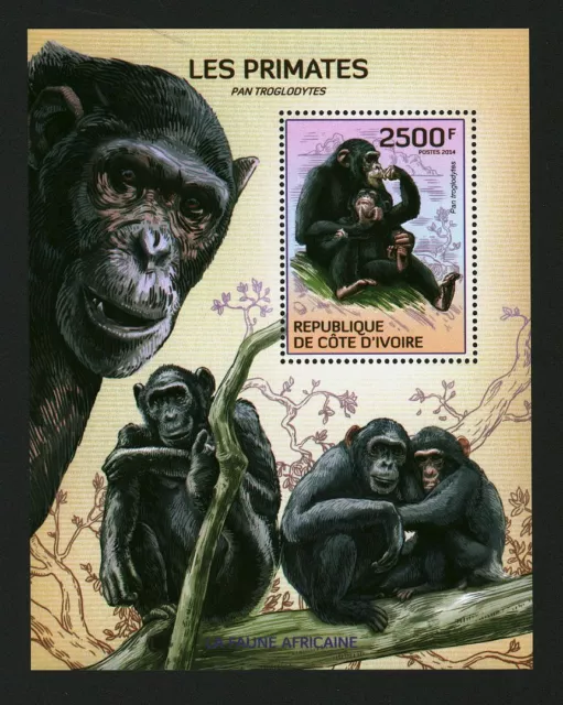 Ivory Coast 2014 Stamps Sheet The primates MNH #15651