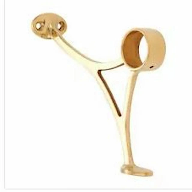 Cast Solid Brass Bar Wall and Foot Rail 2 inches Bracket