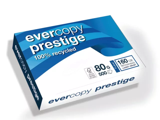 Clairefontaine Evercopy Prestige 80g/m² DIN-A3 500Blatt 160 Weiße 100% Altpapier