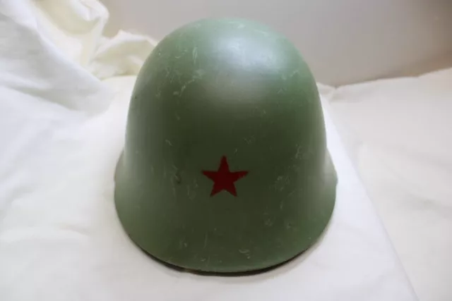 Yugoslavian War Serbian M59 Steel Helmet Communist Red Star Military Army JNA E3