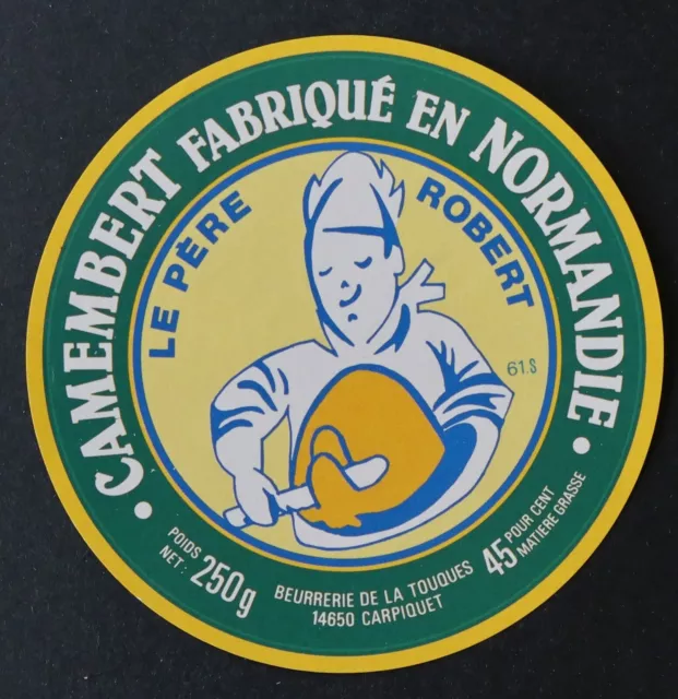 Etiquette fromage LE PERE ROBERT Carpiquet cheese label 33