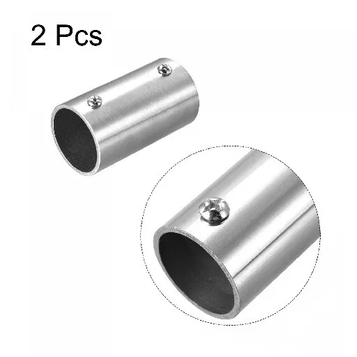 Raccordo tubo binario 2 vie 60 mm lunghezza 202 spazzola connettore dritto acciaio inox