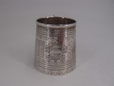 Ou En Est La Russie Avec L Ukraine RARE CHOPE OU Tasse En Argent Massif Origine Russie 19 Eme Moscou 1879