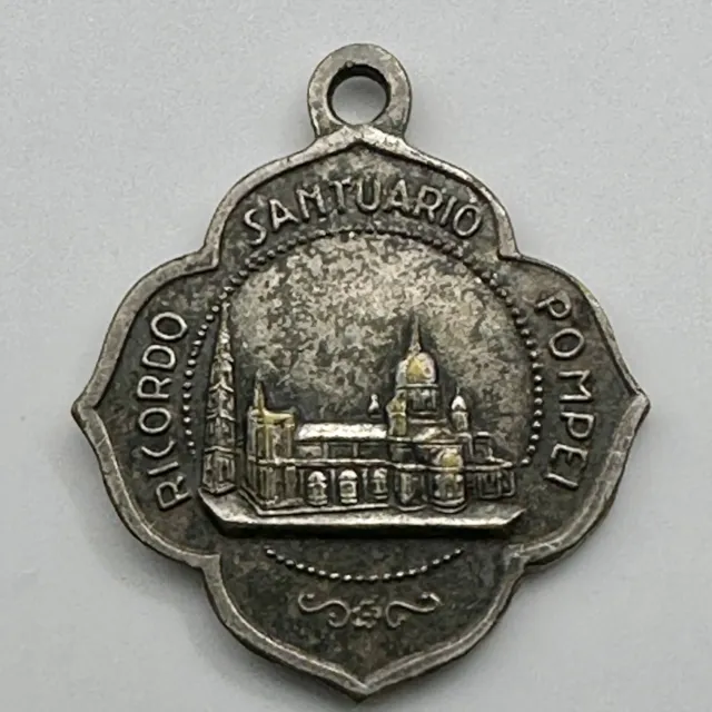 Sanctuary of the Blessed Virgin of the Rosary of Pompei Medal Pendant Ave Maria