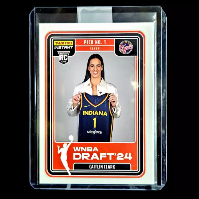 CAITLIN CLARK 1 Draft Pick RC! 2024 Panini Instant Indiana Fever