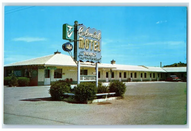 c1950's Colonial Motel Roadside Gallup New Mexico NM Unposted Vintage Postcard