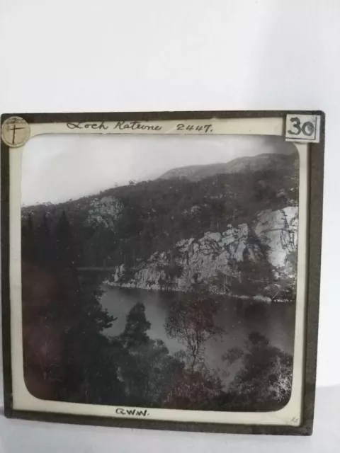 GWW VICTORIAN Glass Magic Lantern Slide loch katrine C1890 SCOTLAND PHOTO