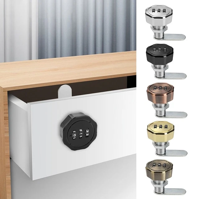 3 Digital Code Combination Lock Anti-theft Drawer Lock  Cabinet Mailbox