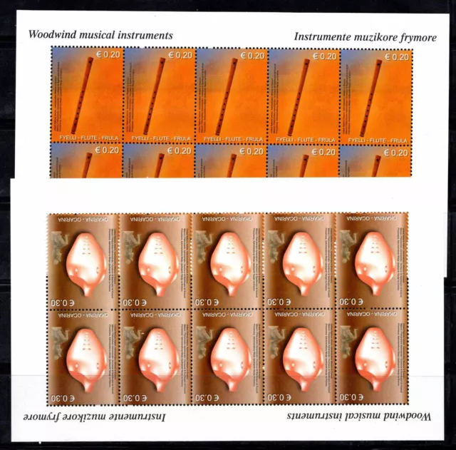 Kosovo 2004 Mi. 20-21 Kleinbogen 100% Postfrisch musikinstrumente