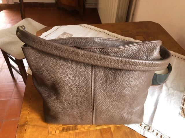 Sac Eleganci Marron Glacé - En Cuir, Doubles Anses, Dimensions 35x25 Cm, Occasion élégant