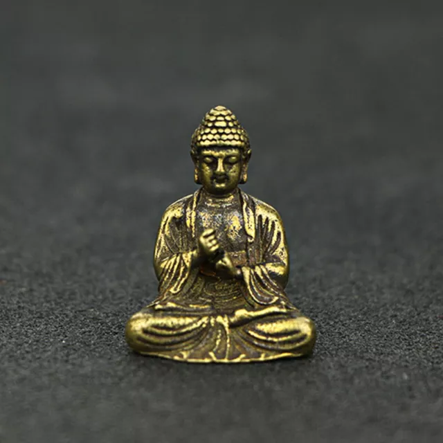 2019 Mini Buddha Kopf Deko Statue Shakyamuni Holz Figur Buddhakopf Zimmer Deko~