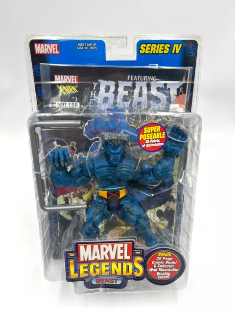 BEAST Marvel Legends Series IV 6-Inch Action Figure w/comic ToyBiz 2003 *MISB*