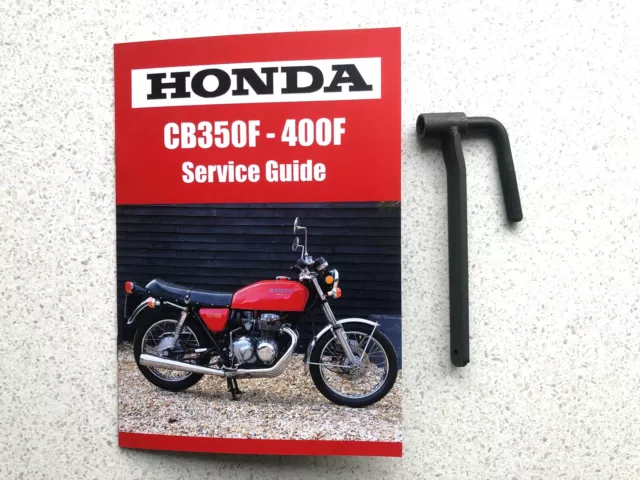 Herramienta de válvula Honda para CB350F CB400F 400/4 SOHC década de 1970. LIBRO DE SERVICIO PLUS 12 páginas