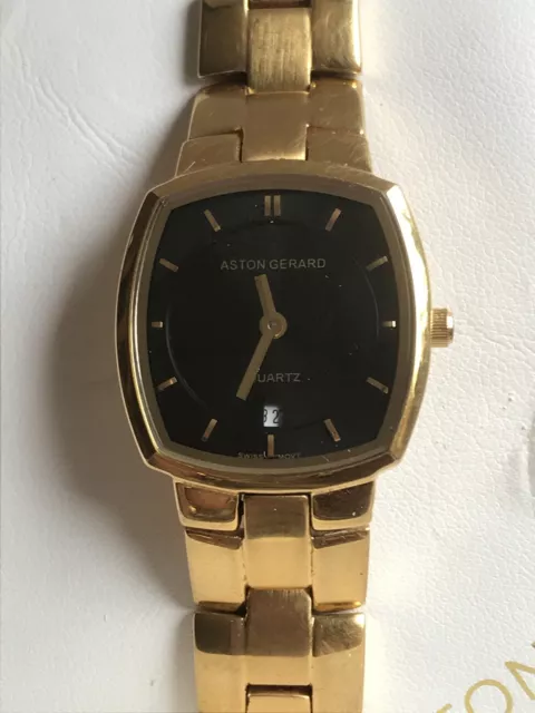 ASTON GERARD LADIES Watch 18ct Gold Plated To 5 Microns Quartz Pre Owned. 61.22 PicClick UK