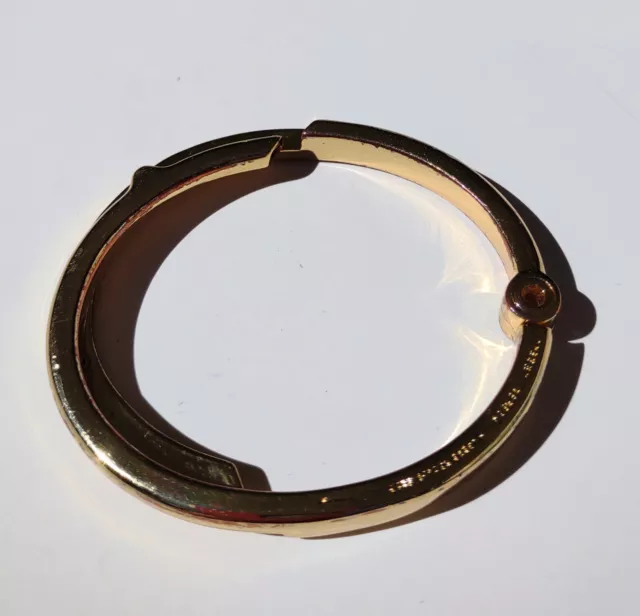 GILES & BROS Hinged Bracelet Marked  G & B Lebeau Gold Tone 6 1/2"