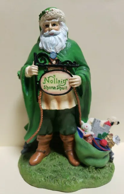Pipka Reflections of Christmas Irish Christmas Santa #11385 Figurine 6" 2007