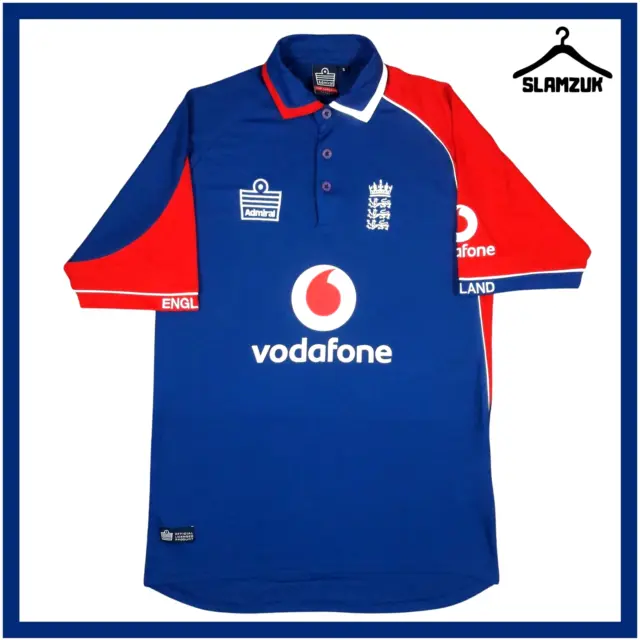 England Cricket Shirt Admiral Small Medium One Day Home ODI Jersey 2006 2007 C14
