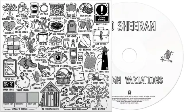 Ed Sheeran Autumn Variations CD (Released 29/9/2023)