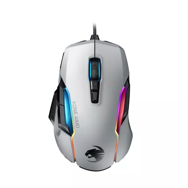 Roccat Kone AIMO Maus für Windows 16000 DPI Gaming Weiß Computer Mouse DEFEKT