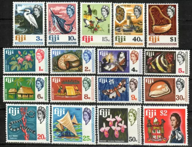 Fiji Stamp 260-276  - Definitive set in dollars and cents