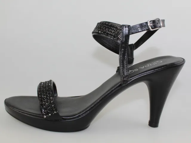 chaussures femme CINZIA SOFT 40 EU sandales noir cuir synthétique strass DF456